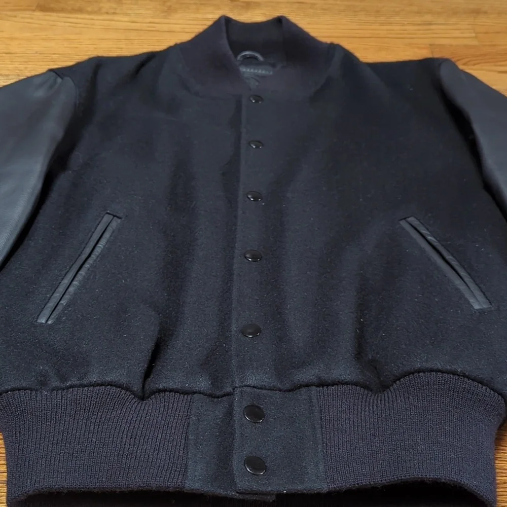 Like New Golden Bear Black Varsity Jacket - Picture 4 of 11
